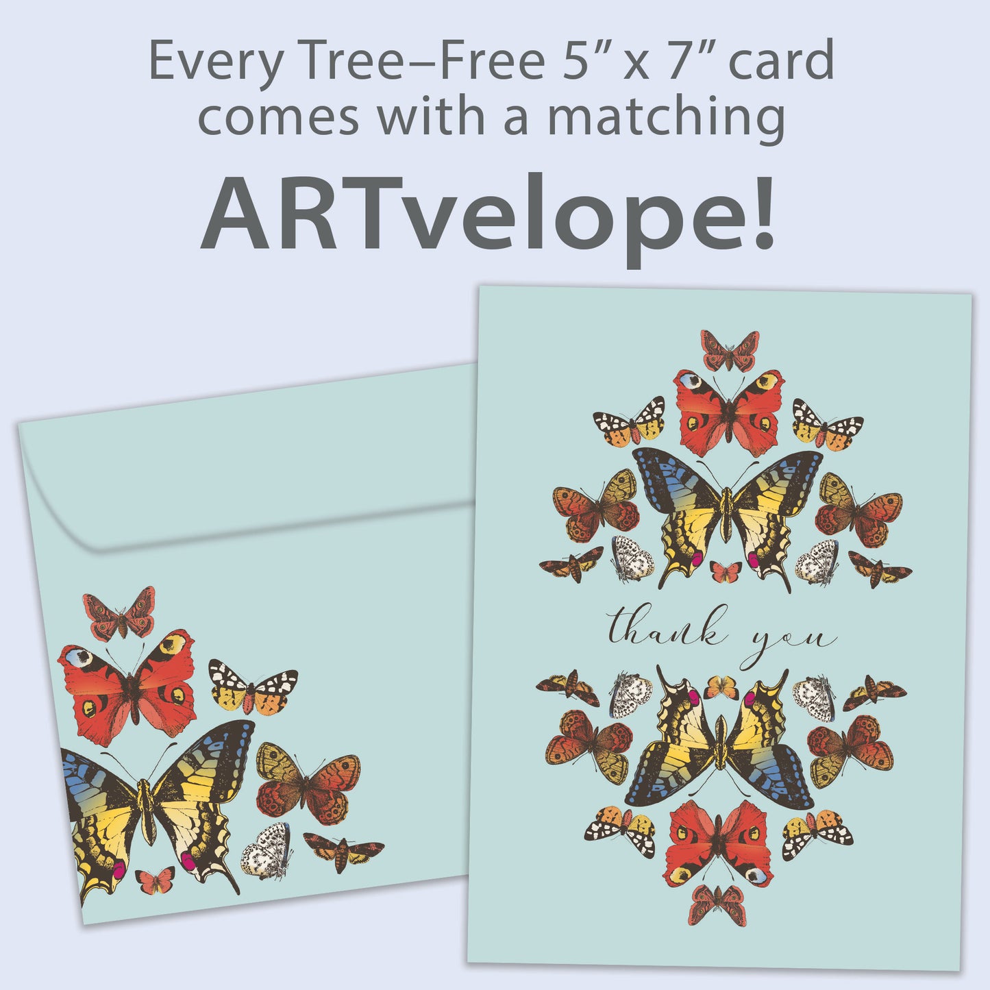 Botanical Butterflies Thank You Card