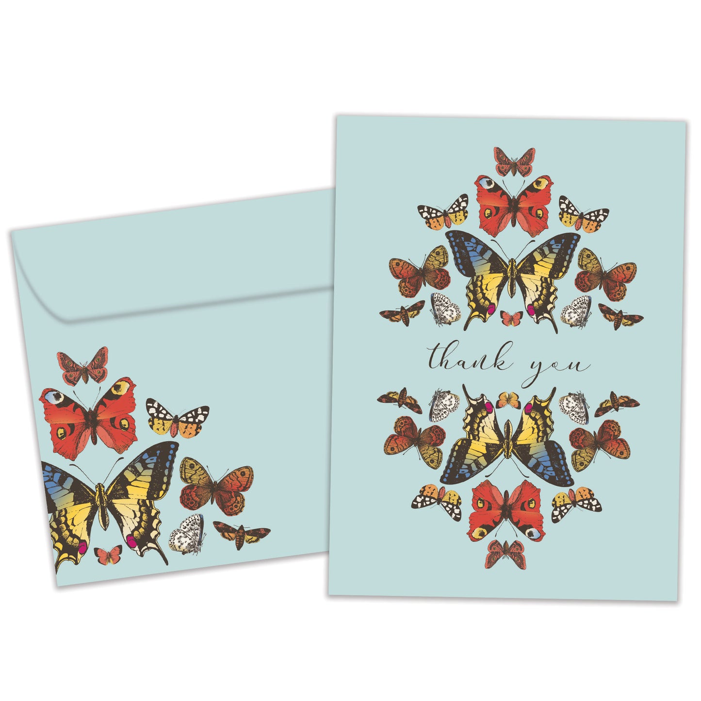 Botanical Butterflies Thank You Card