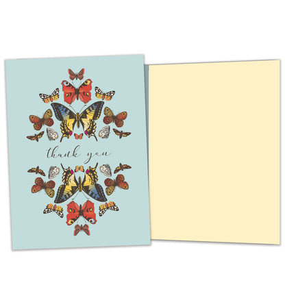 Botanical Butterflies Thank You Card