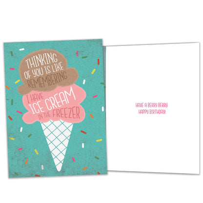 Freezer Ice Cream Birthday Card