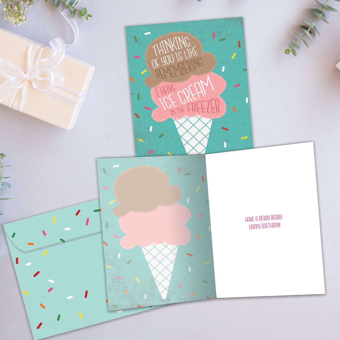 Freezer Ice Cream Birthday Card