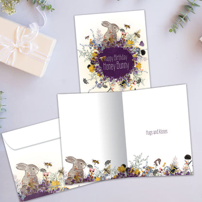 Honey Bunny Birthday Card