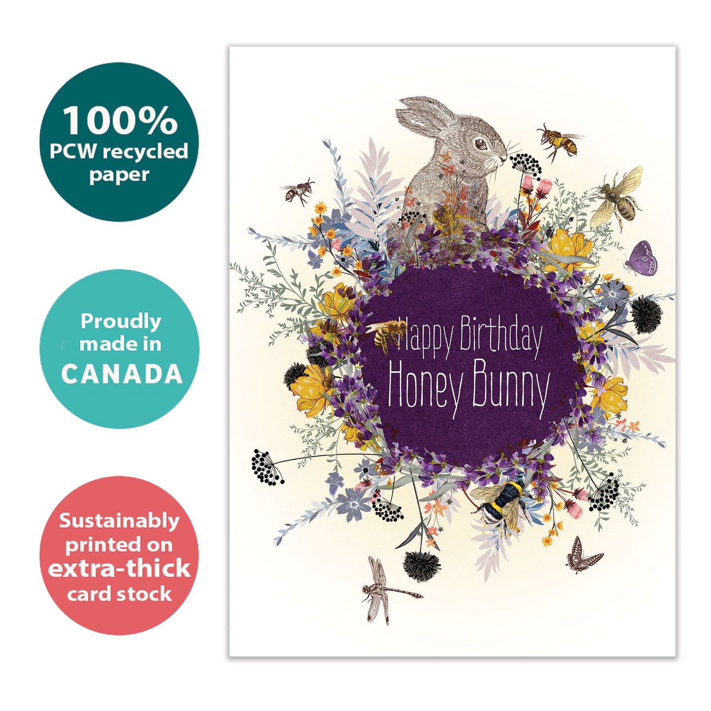 Honey Bunny Birthday Card