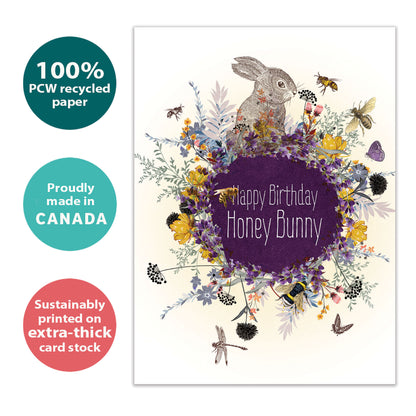 Honey Bunny Birthday Card