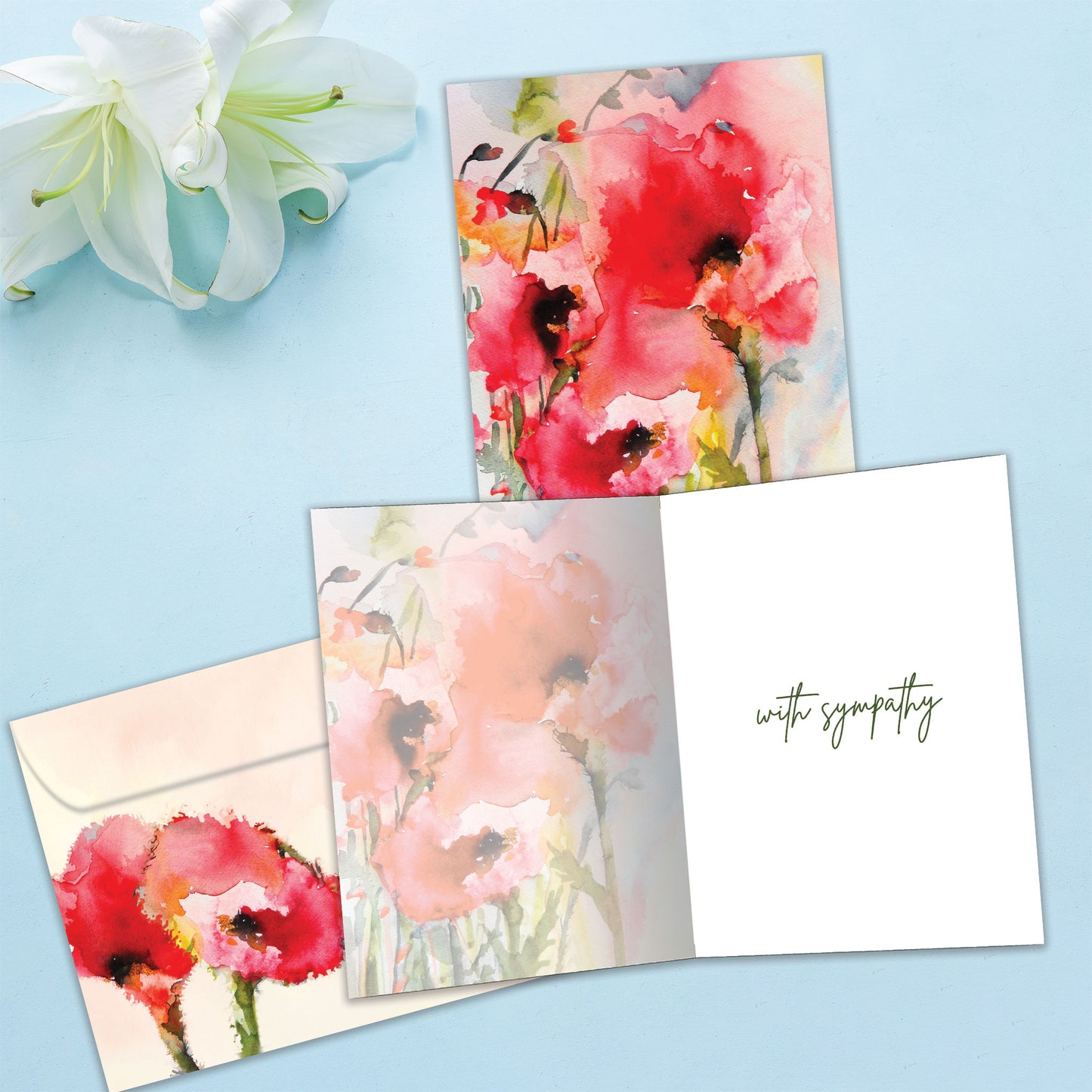 Floral Watercolor Sympathy Card