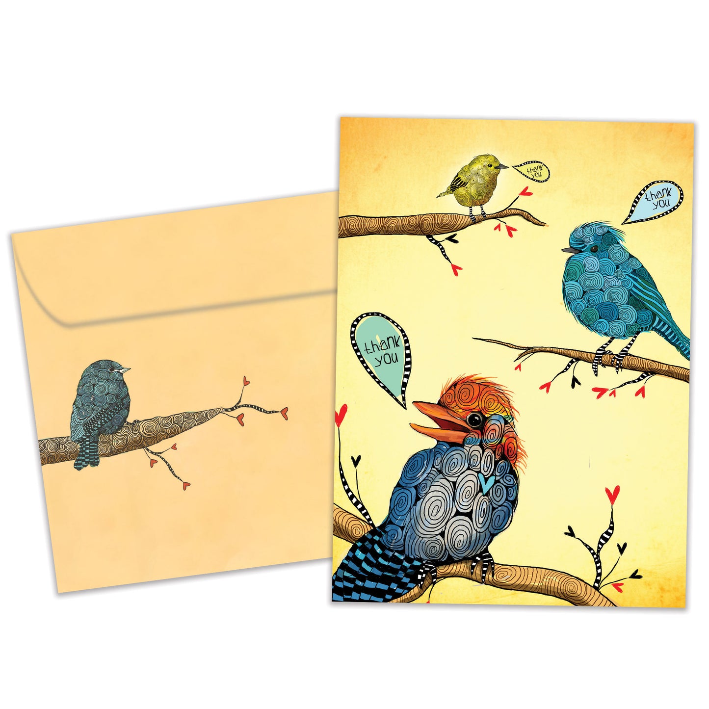 Thankful Birds Thank You Card