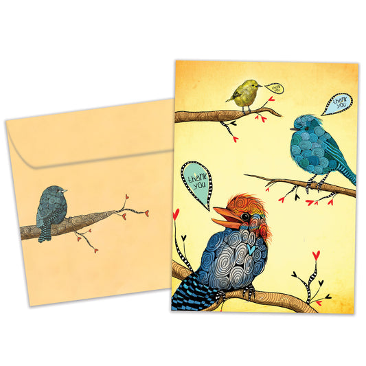 Thankful Birds Thank You Card