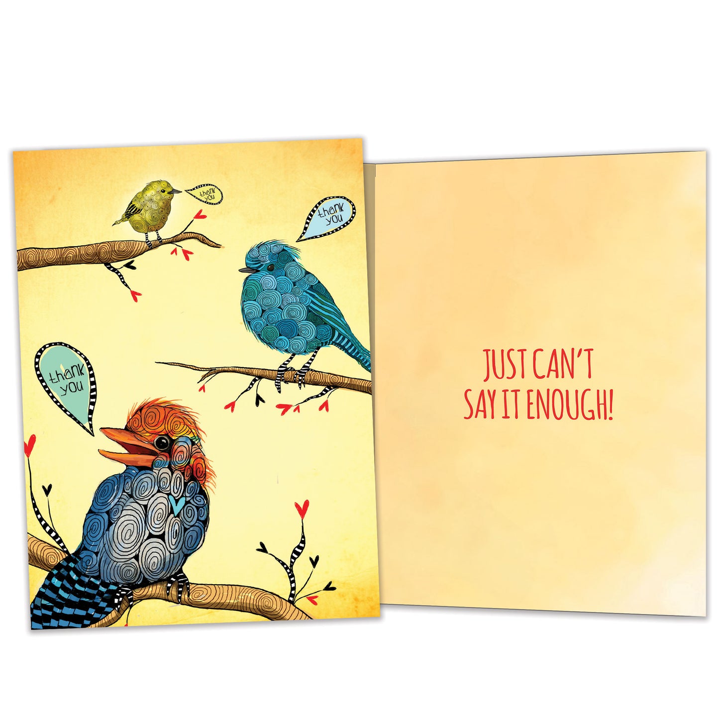 Thankful Birds Thank You Card