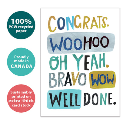 Woohoo Congrats Graduation Card