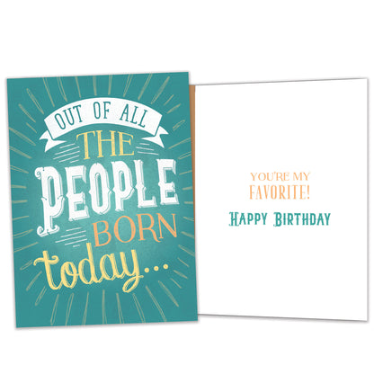 Born Today Birthday Card