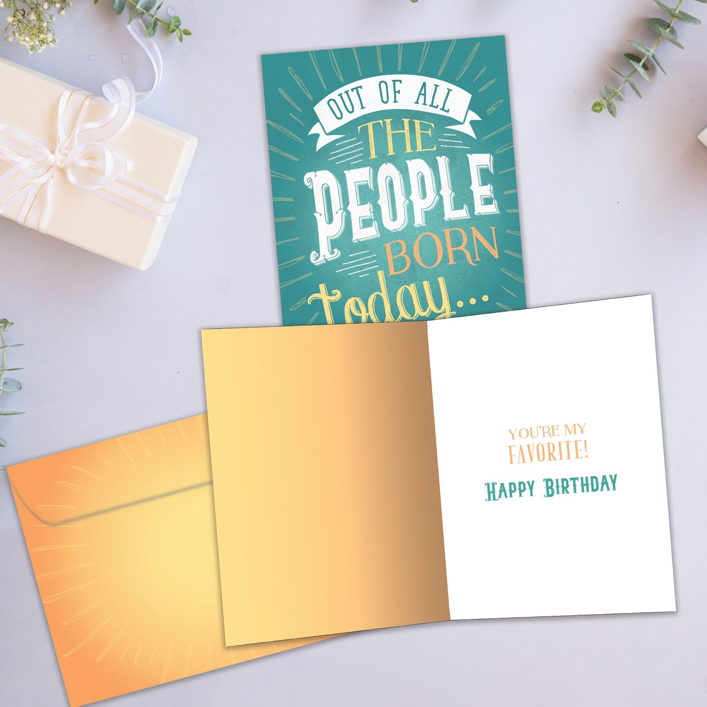 Born Today Birthday Card