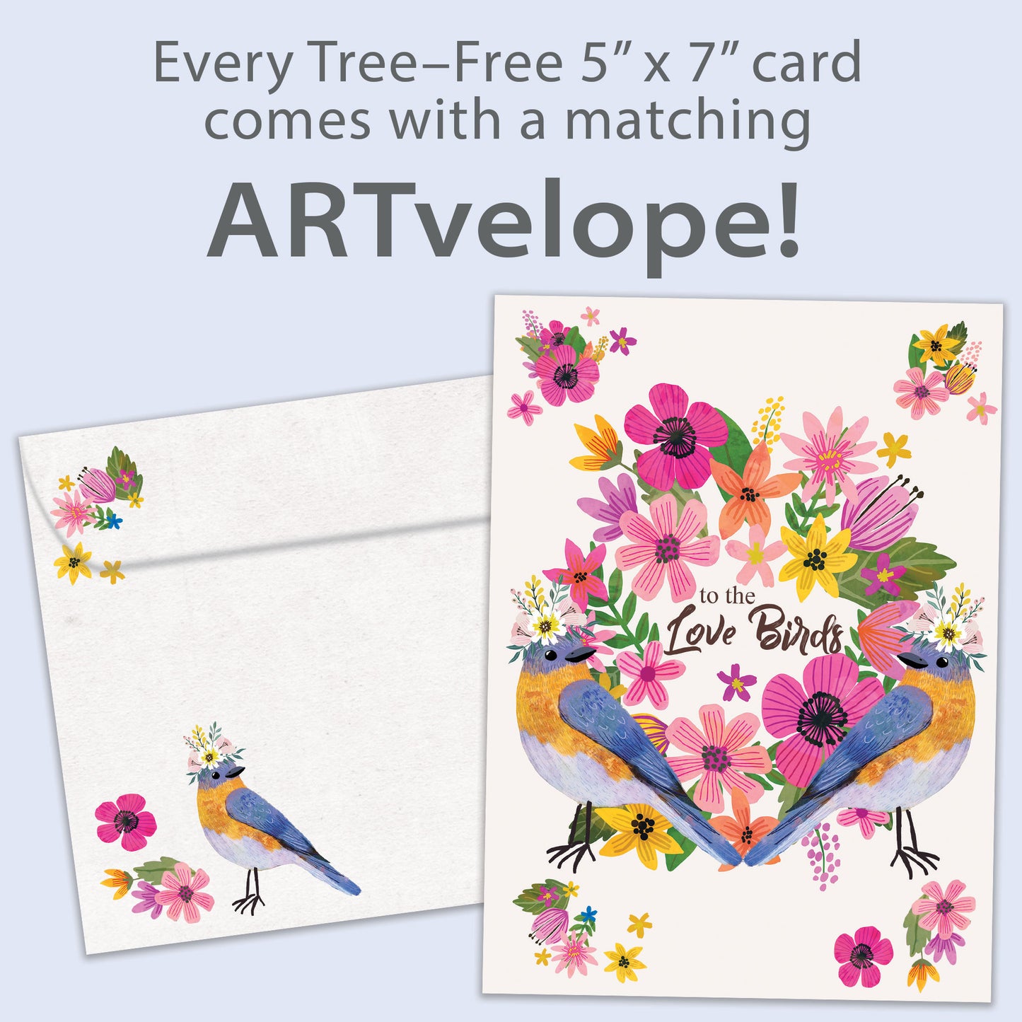 Love Birds Wedding Card