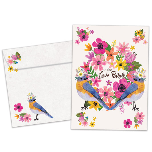 Love Birds Wedding Card