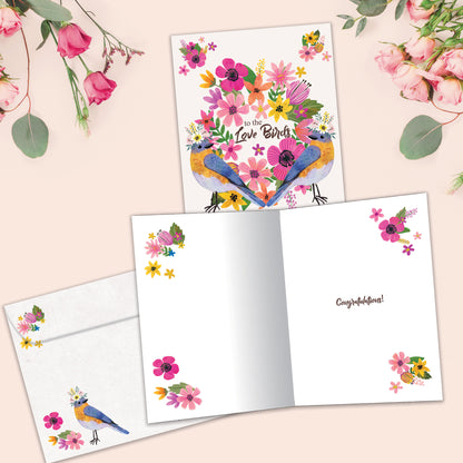 Love Birds Wedding Card