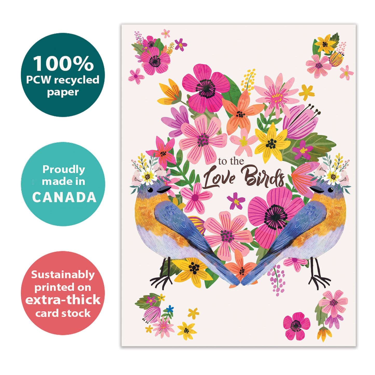 Love Birds Wedding Card