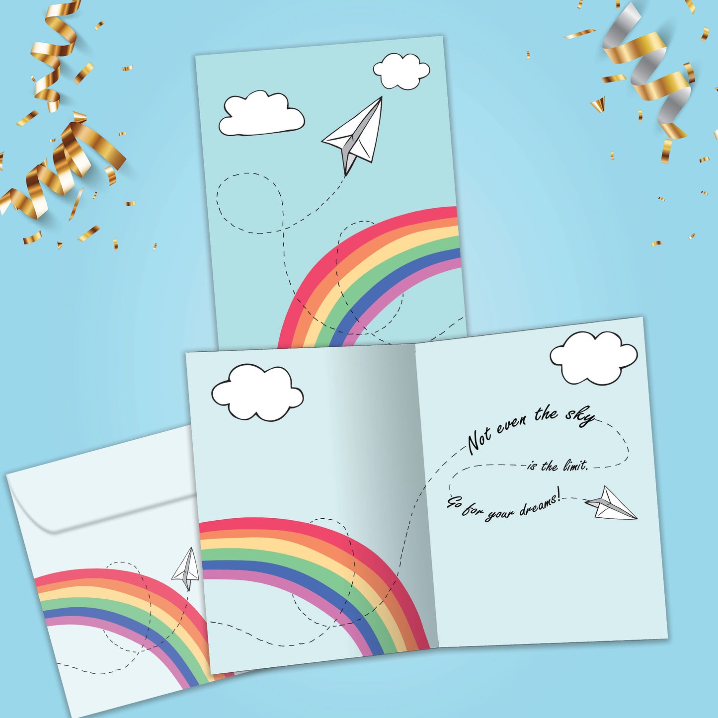 Paper Airplane Graduation Card