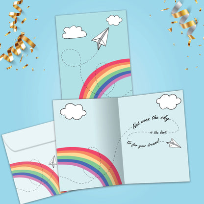 Paper Airplane Graduation Card