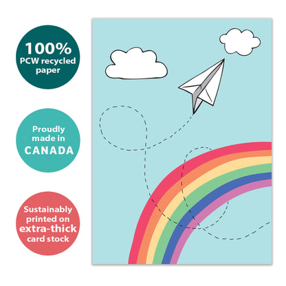 Paper Airplane Graduation Card