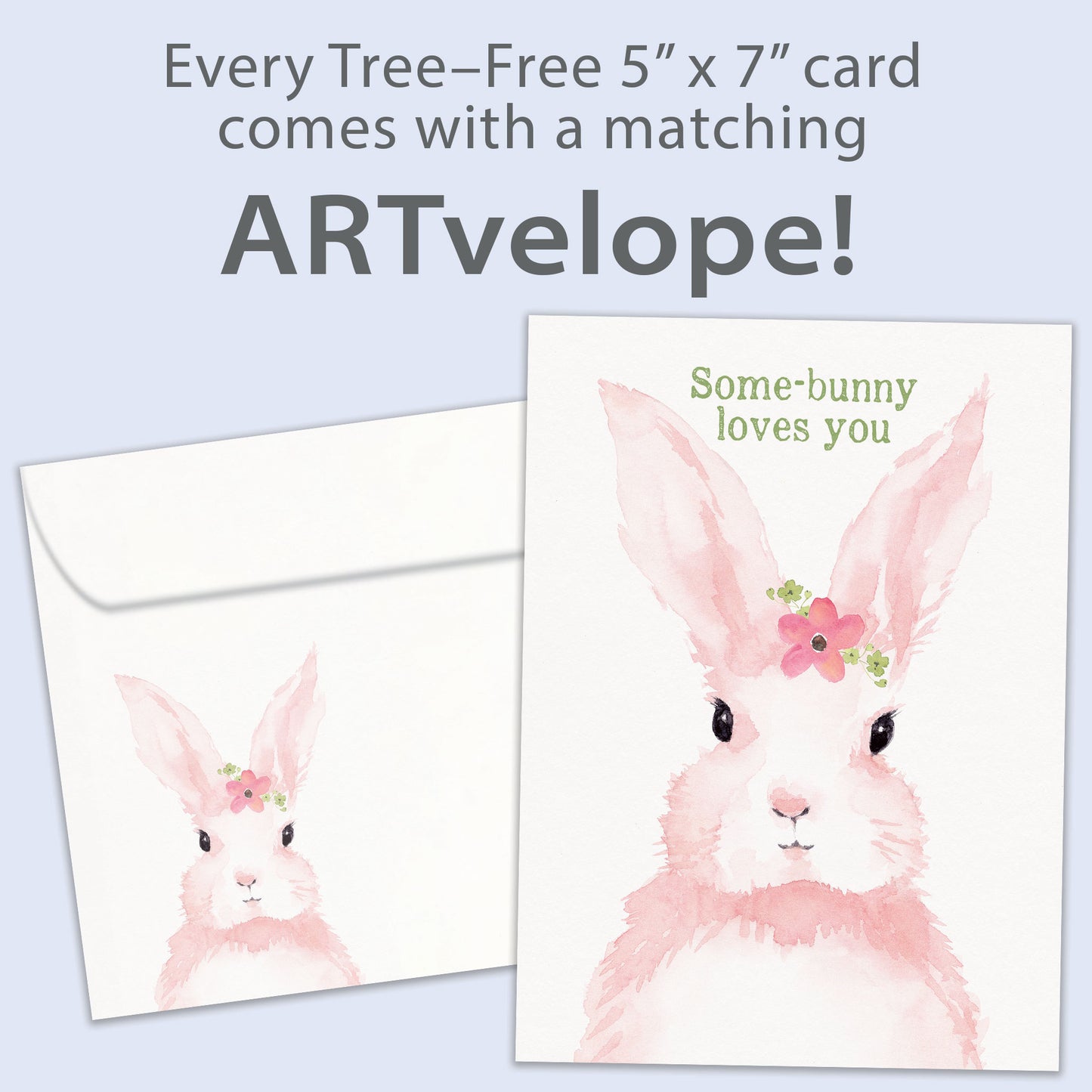 Pink Bunny Easter Card