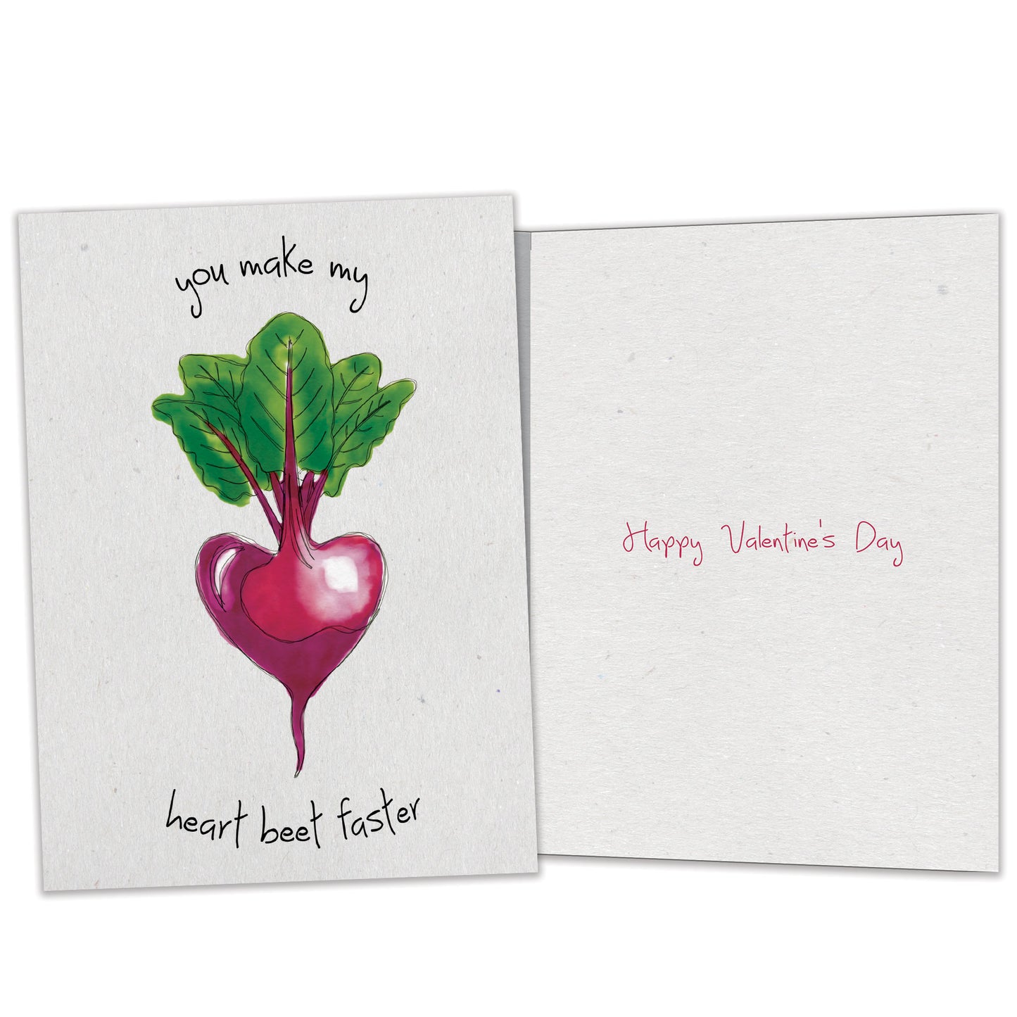Heart Beet Valentine’s Day Card