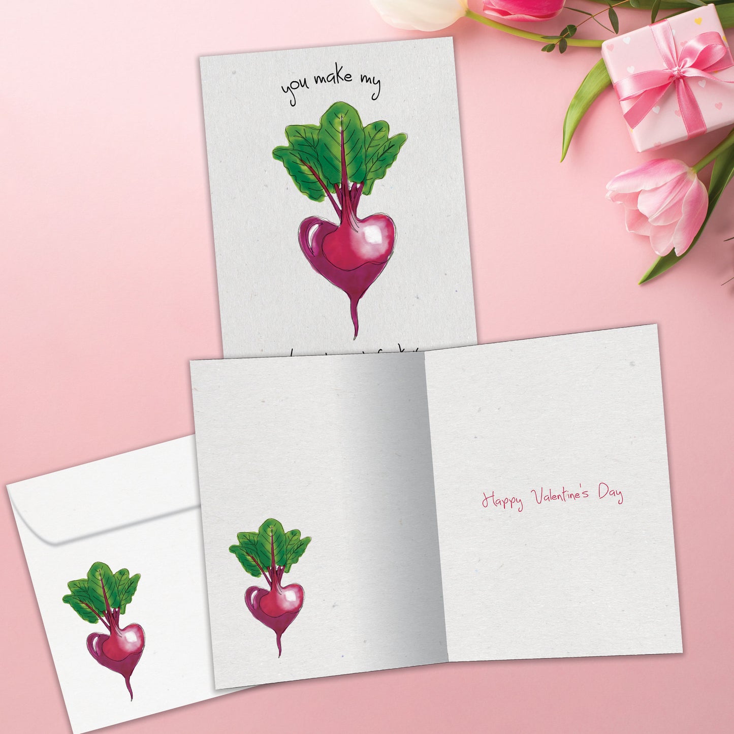 Heart Beet Valentine’s Day Card