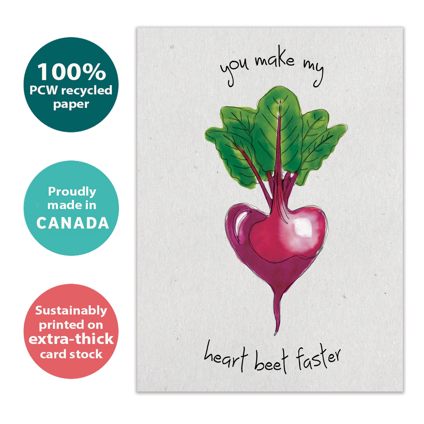 Heart Beet Valentine’s Day Card