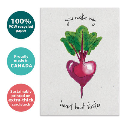 Heart Beet Valentine’s Day Card