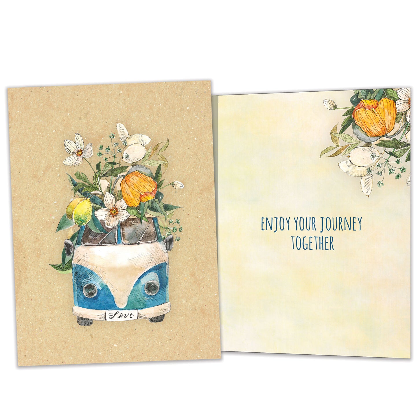 Enjoy Your Journey Wedding Card