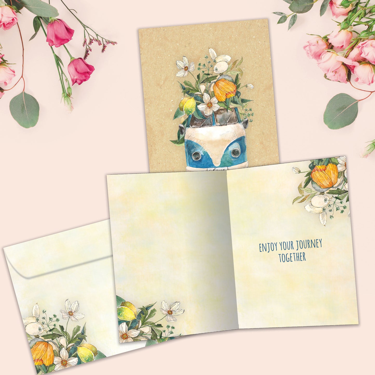 Enjoy Your Journey Wedding Card