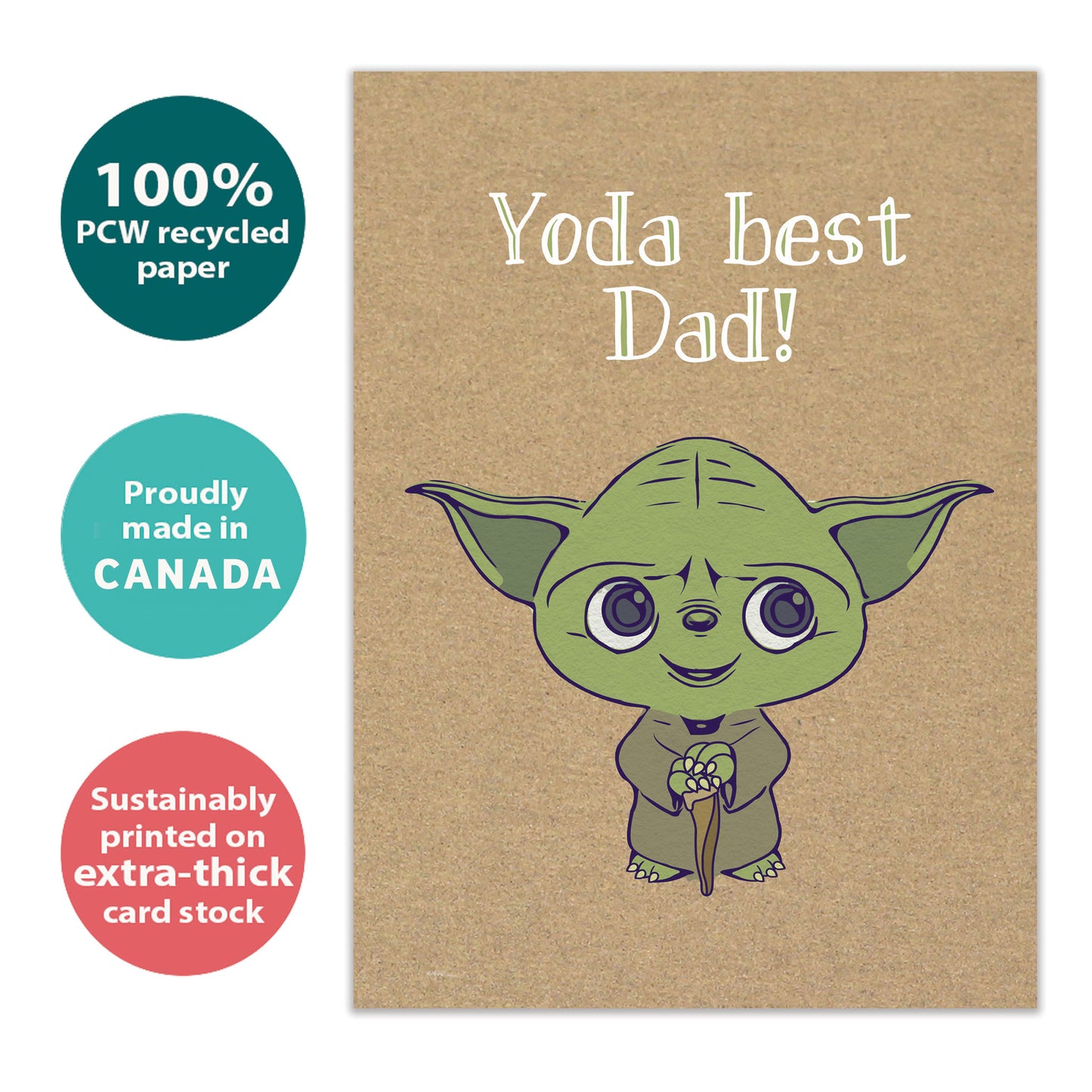 Yoda Best Dad Father's Day Card