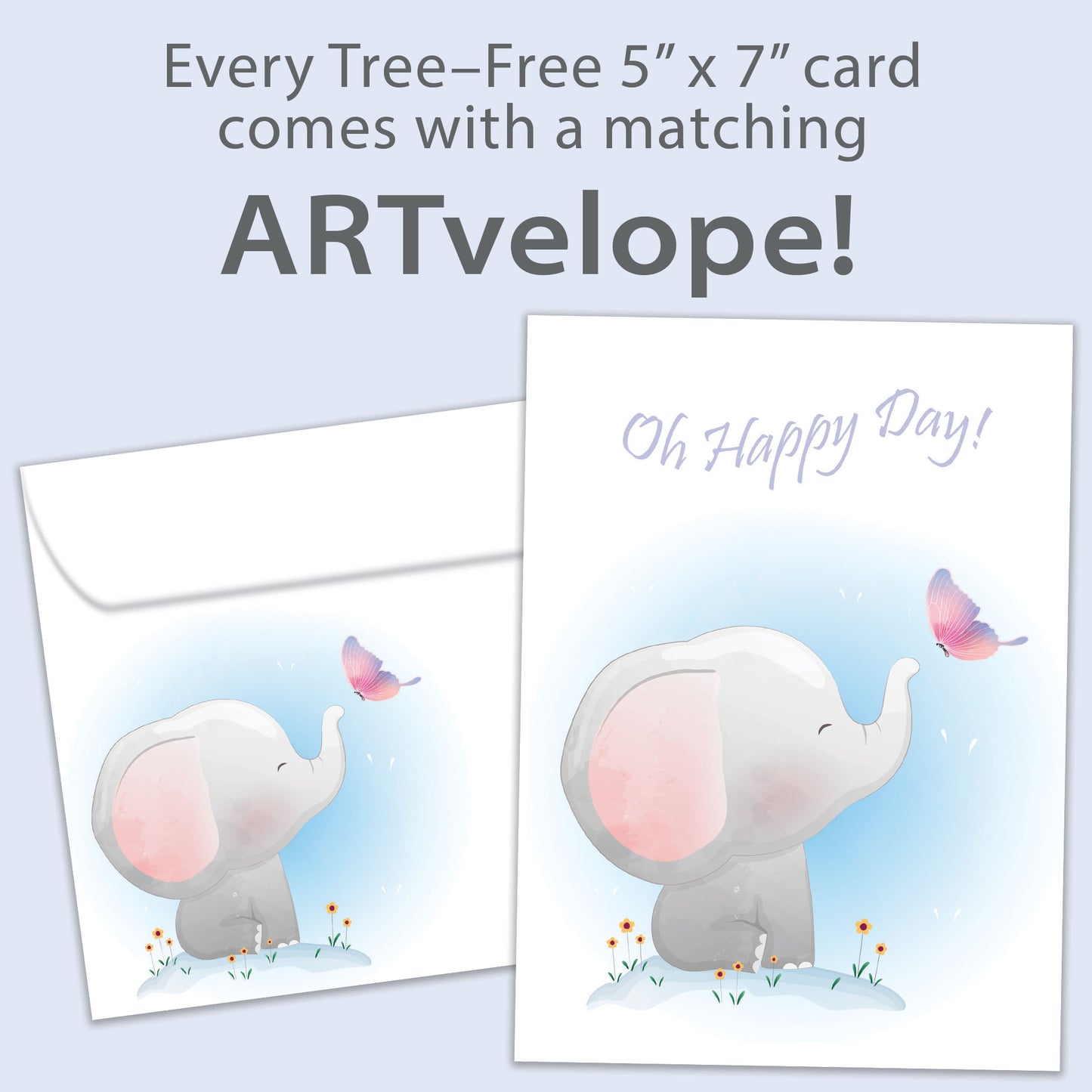 Happy Day Elephant New Baby Card