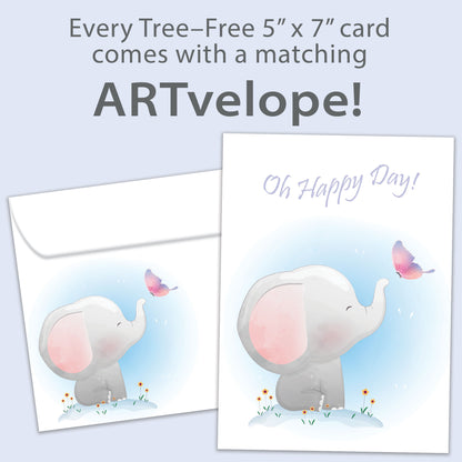 Happy Day Elephant New Baby Card