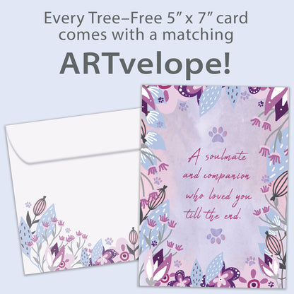 Floral Paws Pet Pet Sympathy Card