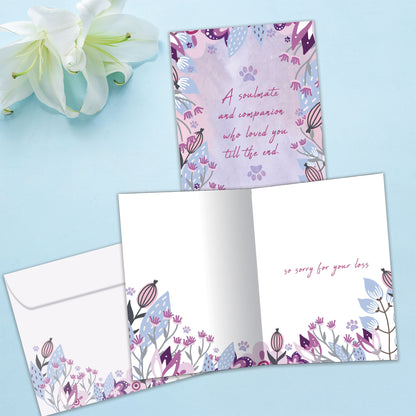 Floral Paws Pet Pet Sympathy Card