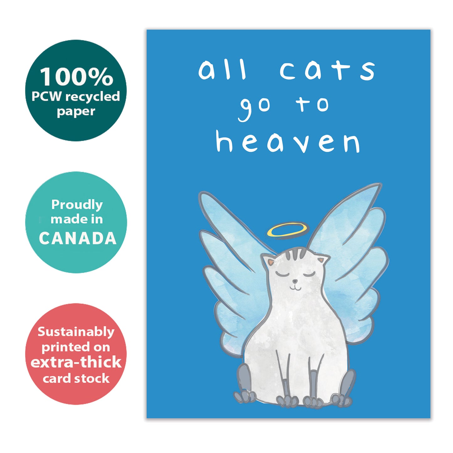 Cat Heaven Pet Pet Sympathy Card