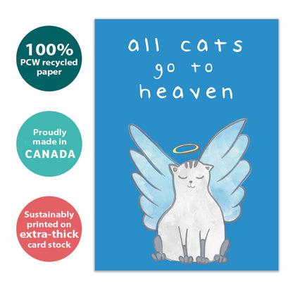 Cat Heaven Pet Pet Sympathy Card