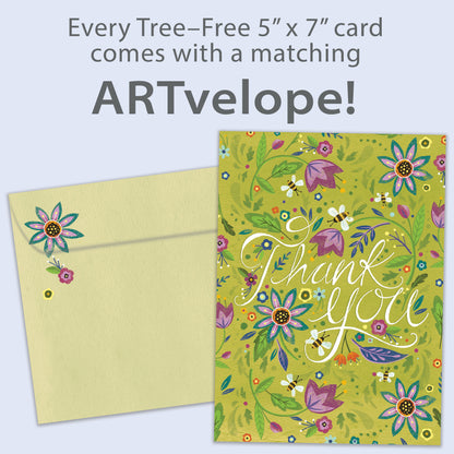 Pretty Thanks Thank You Card