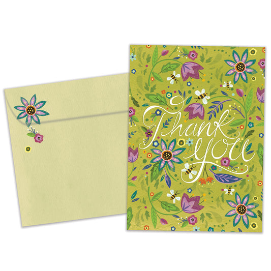 Pretty Thanks Thank You Card