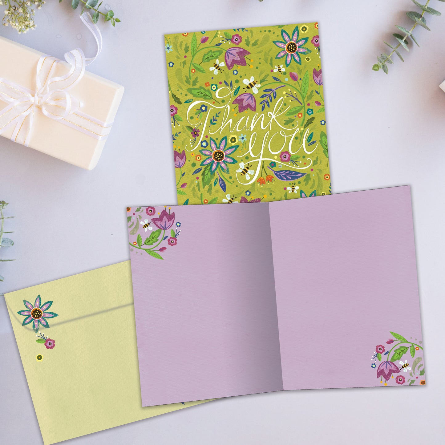 Pretty Thanks Thank You Card