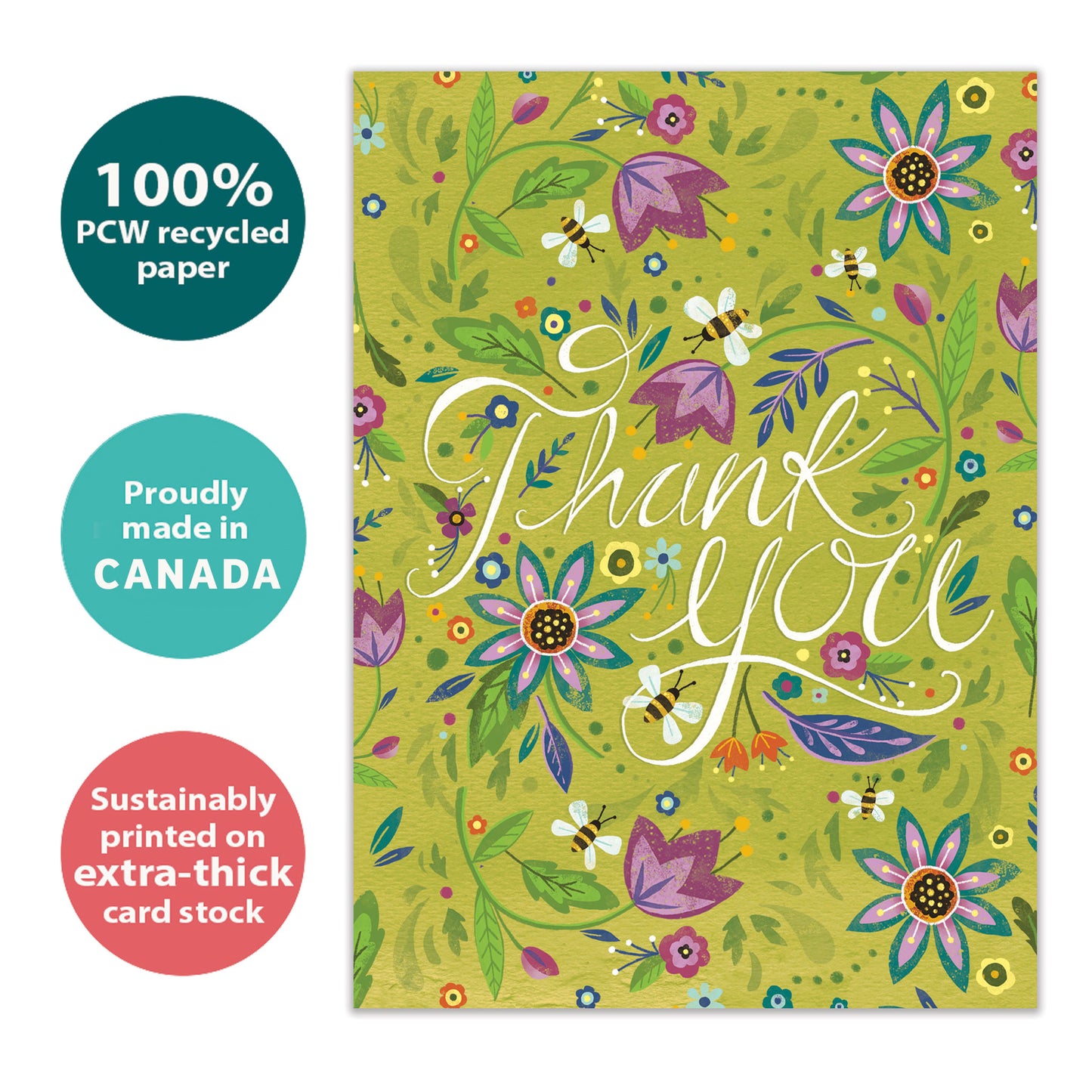 Pretty Thanks Thank You Card