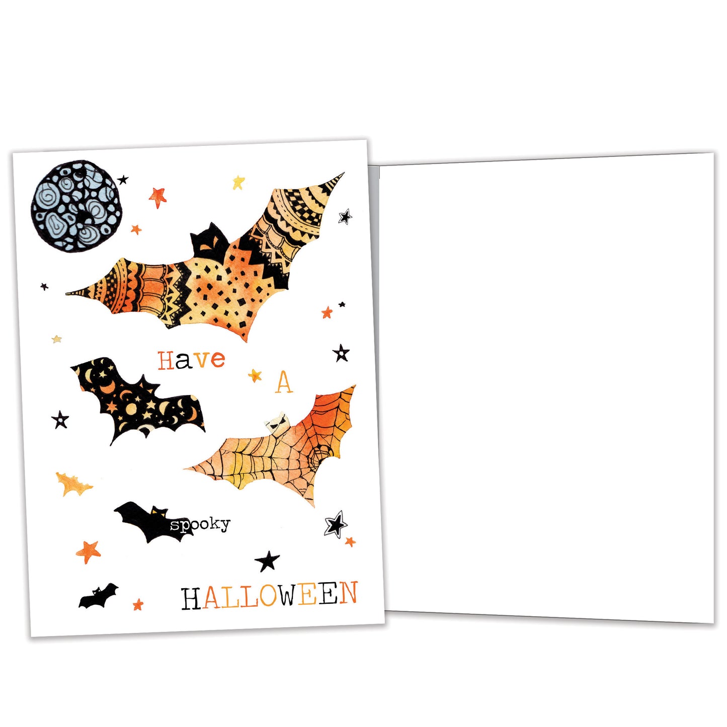 Artful Bats Halloween Card