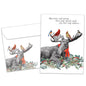 Boho Moose Blessings Christmas Card