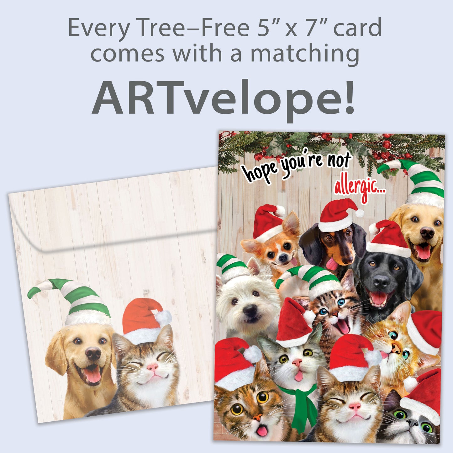 Selfie Pet Christmas Christmas Card