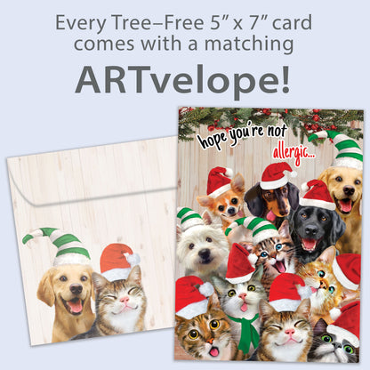 Selfie Pet Christmas Christmas Card