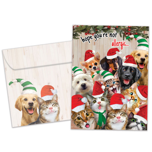 Selfie Pet Christmas Christmas Card