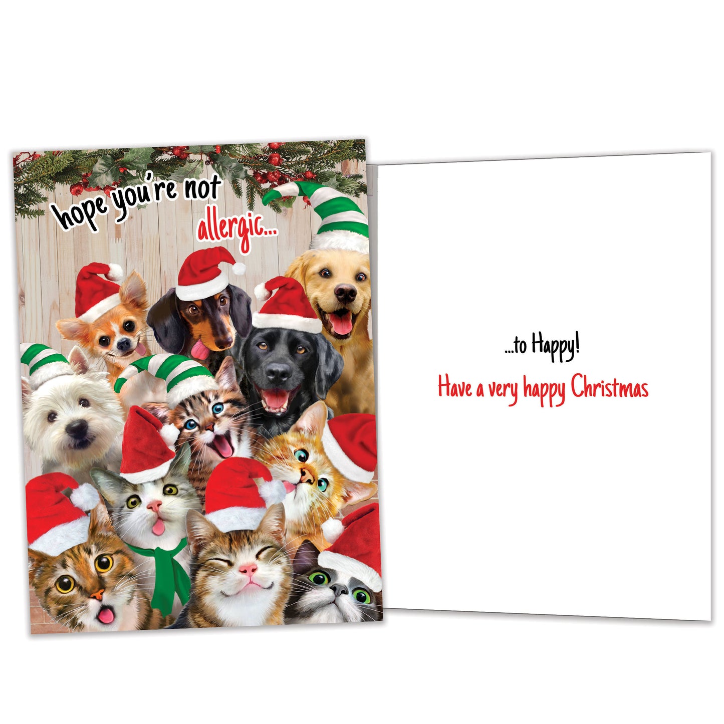 Selfie Pet Christmas Christmas Card