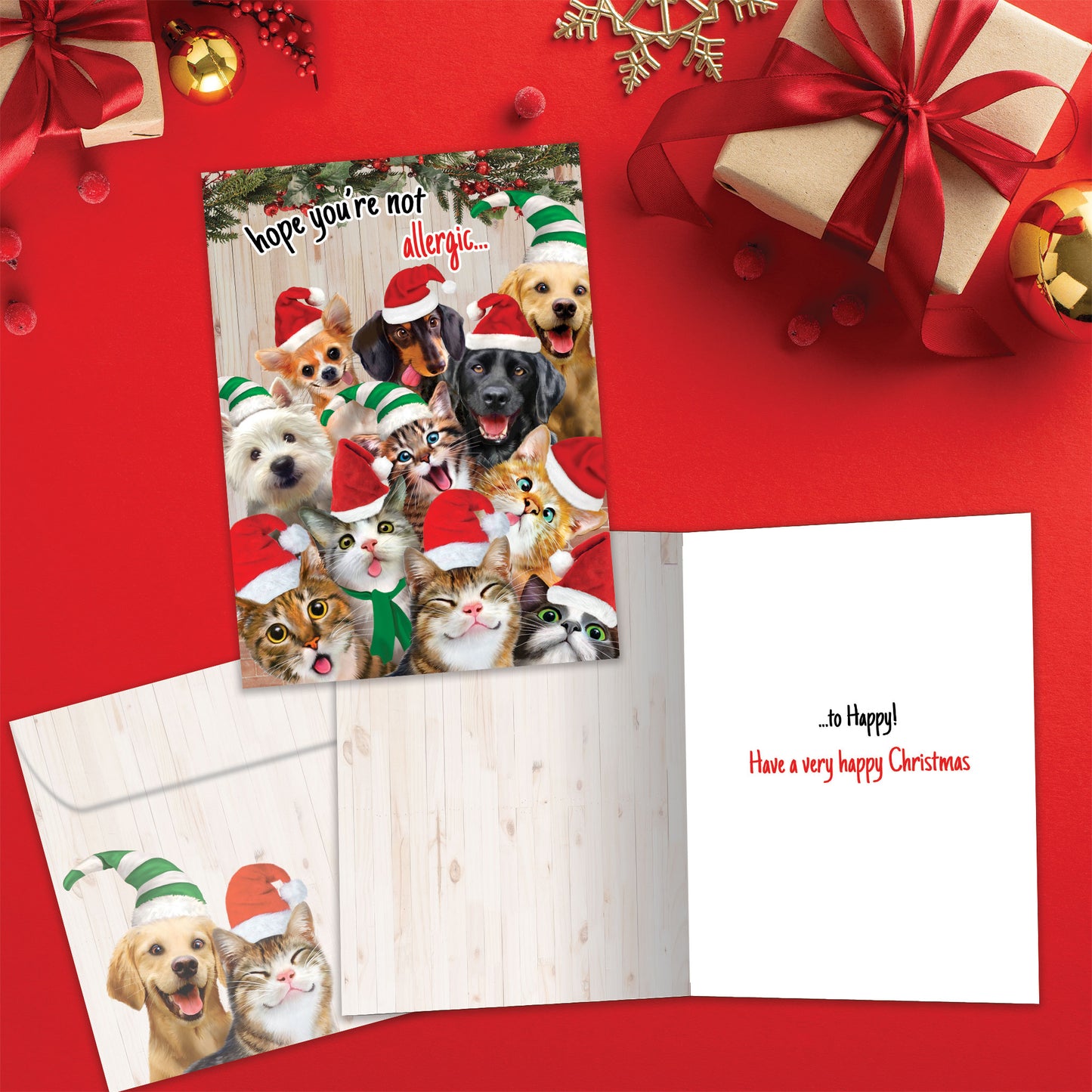 Selfie Pet Christmas Christmas Card