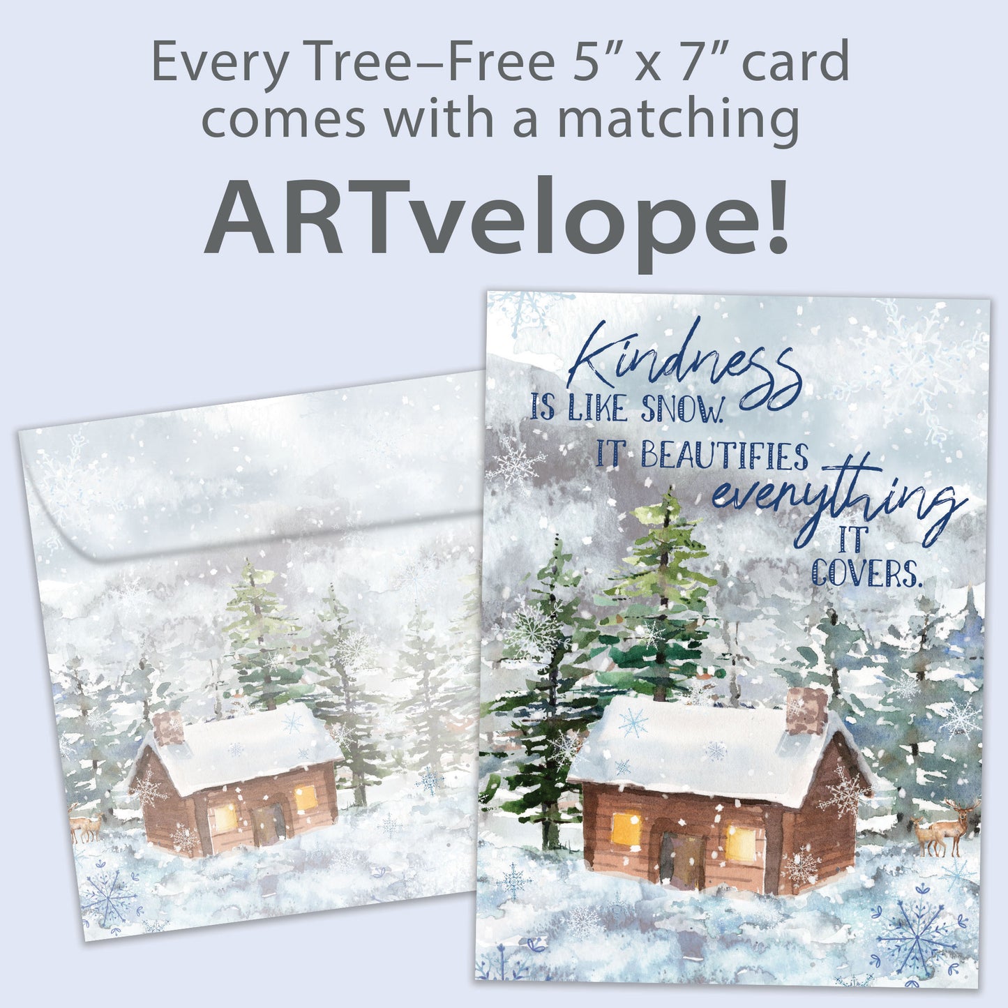 Snowy Cabin Holiday Card Holiday Card