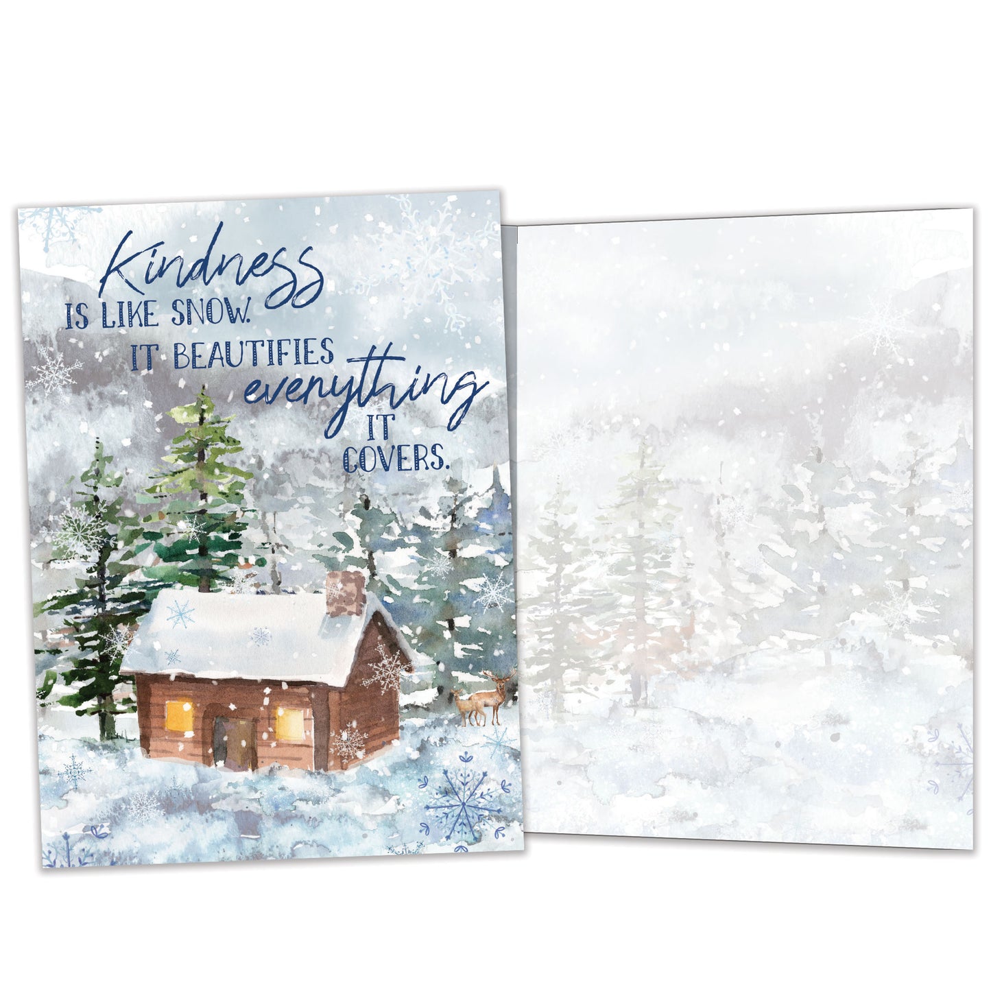 Snowy Cabin Holiday Card Holiday Card