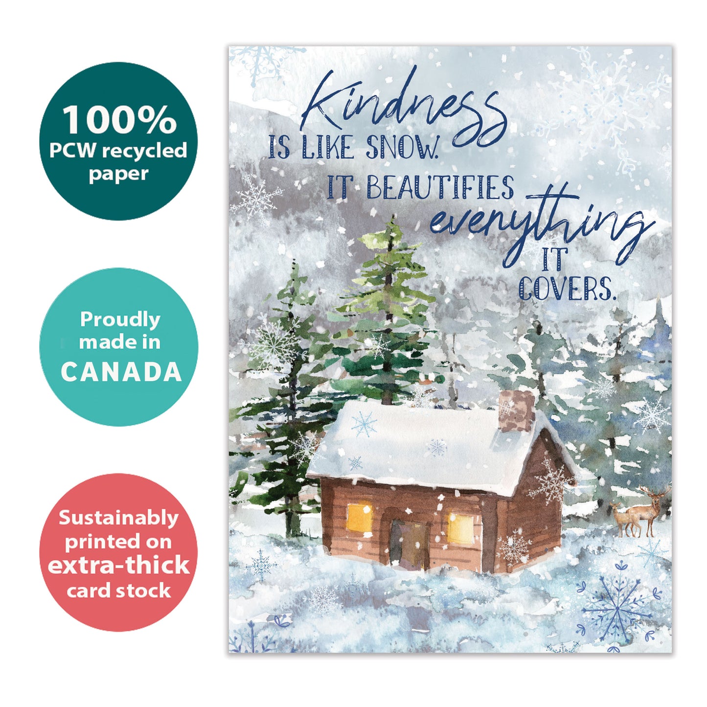 Snowy Cabin Holiday Card Holiday Card